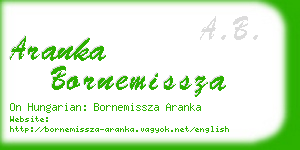 aranka bornemissza business card